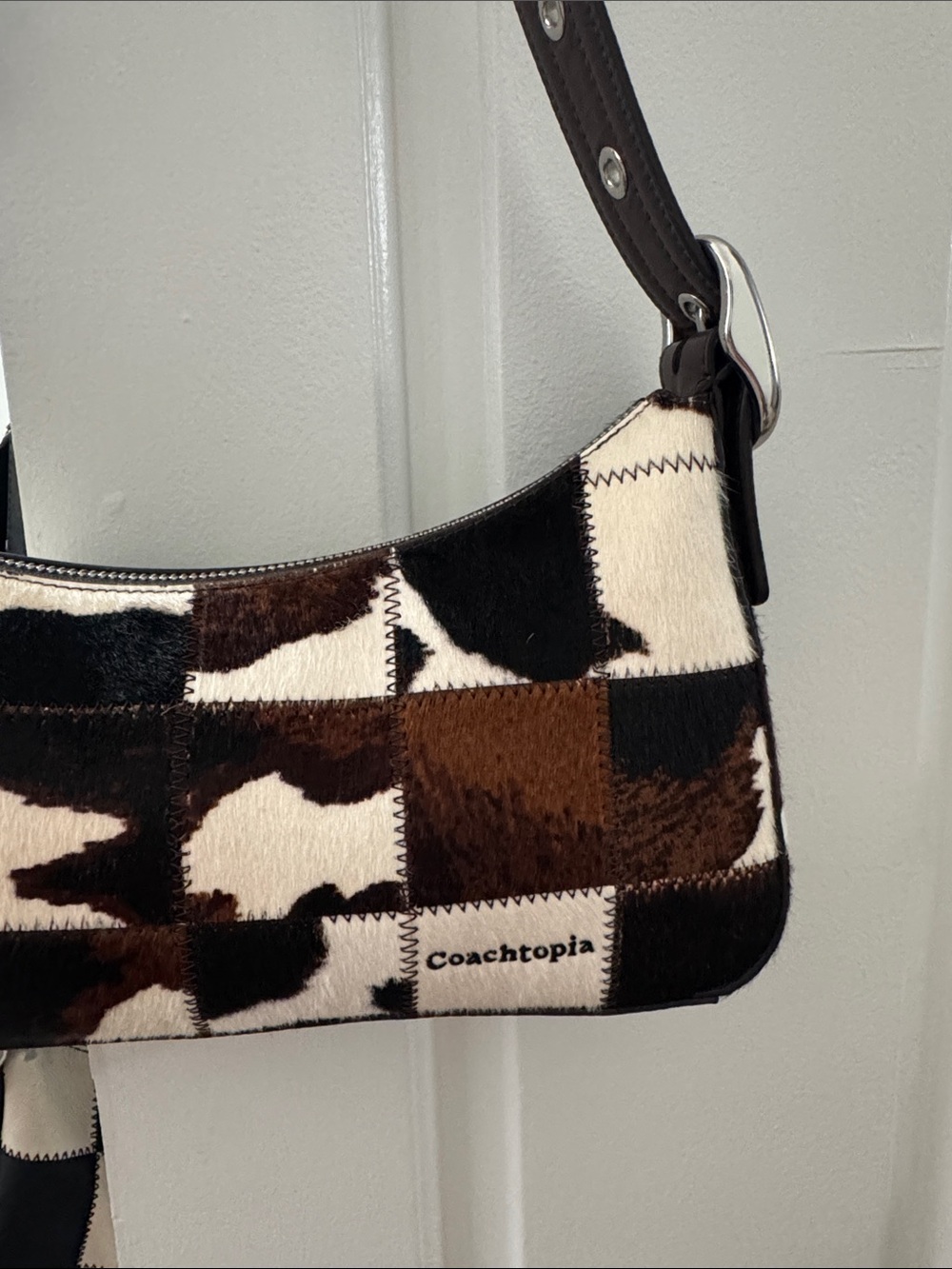 Coachtopia Cow Print Shoulder Bag - Picture 2 of 6